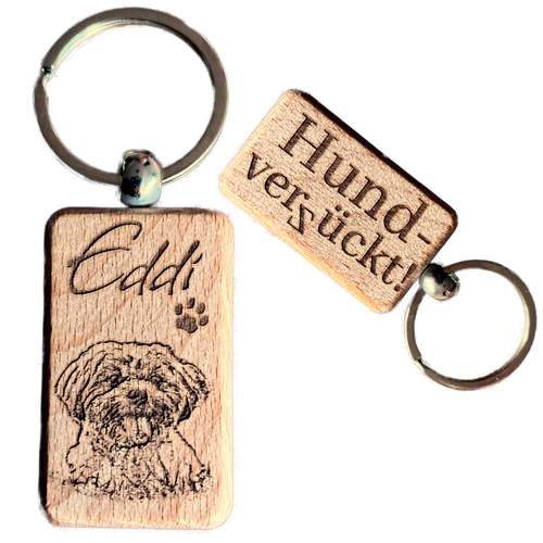 Personalisierter Schlüsselanhänger mit Fotogravur